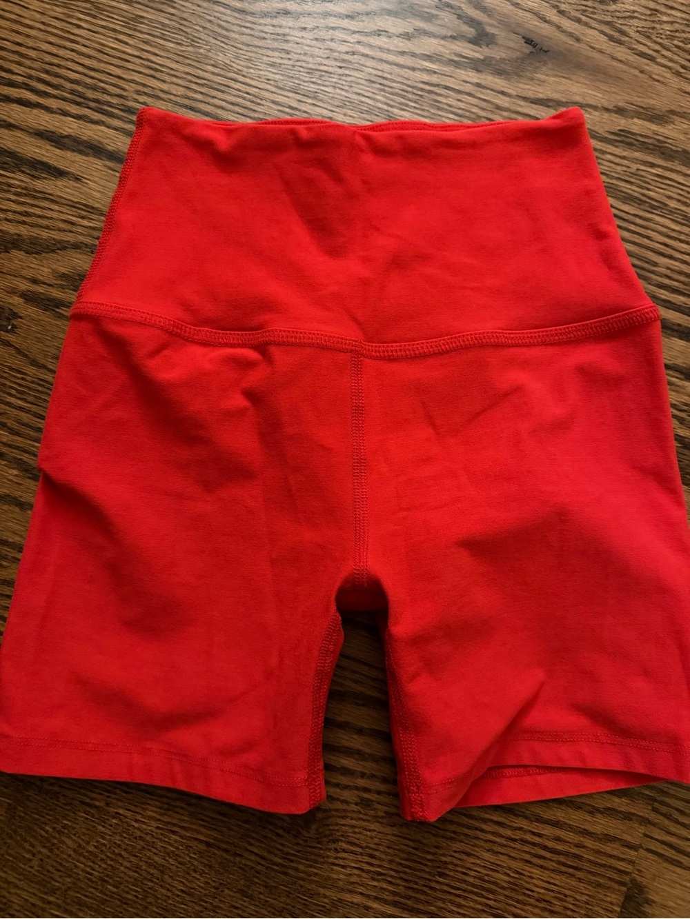 Beyond Yoga High-Rise Candy Apple Red Athletic Bike Shorts
